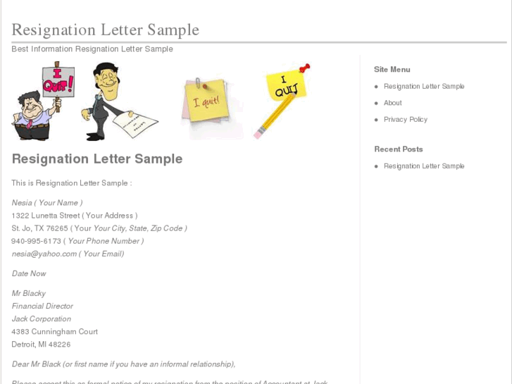 www.resignation-letter-sample.com