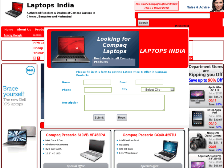 www.compaqlaptopsindia.com