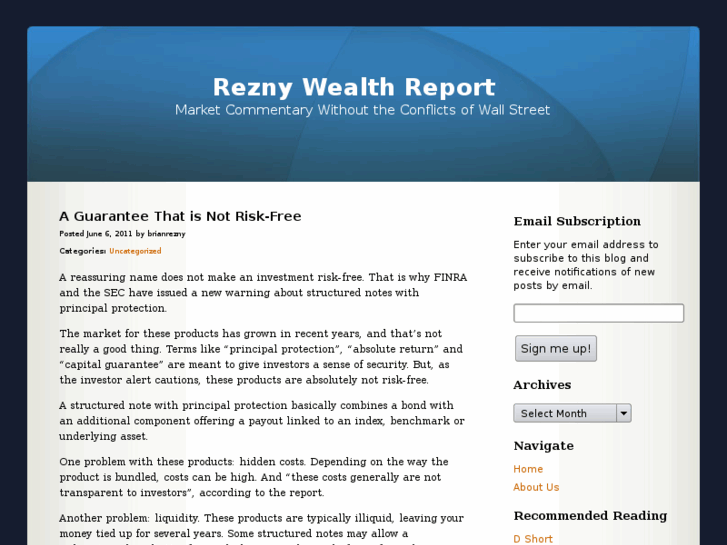 www.reznywealthreport.com