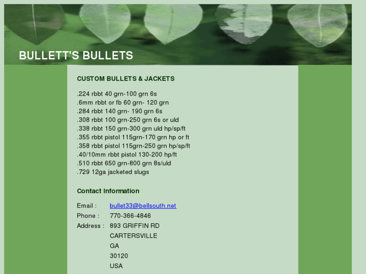 www.bullettsbullets.com