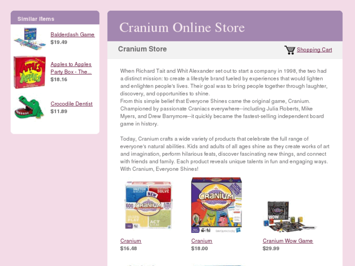 www.craniumstore.com