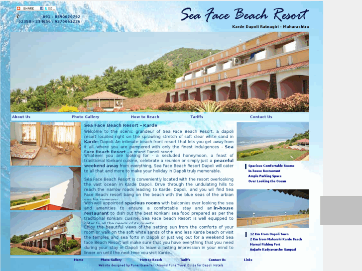 www.seafaceresort.in