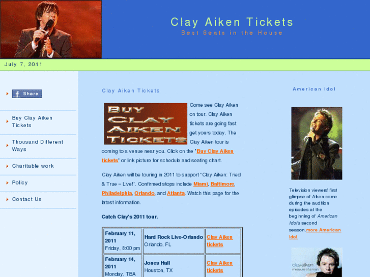 www.clayaikenticket.com