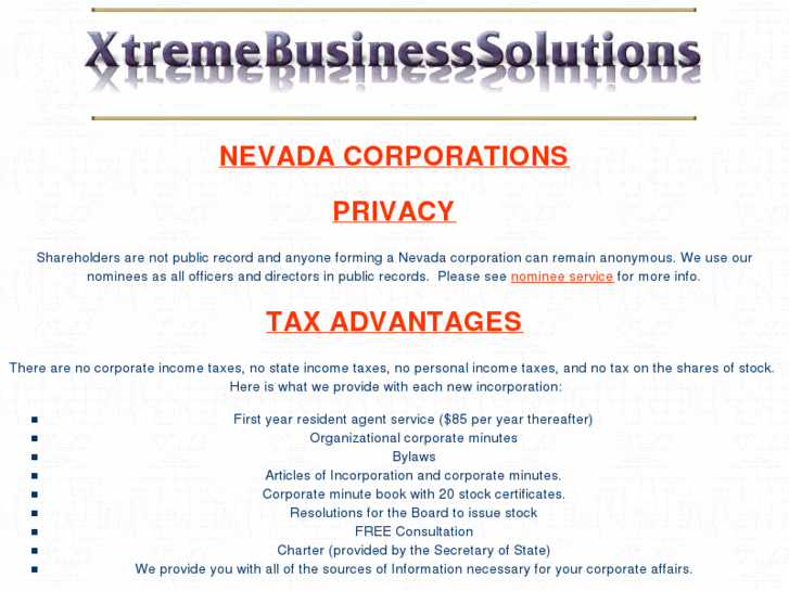 www.nevadaincorporationservice.com