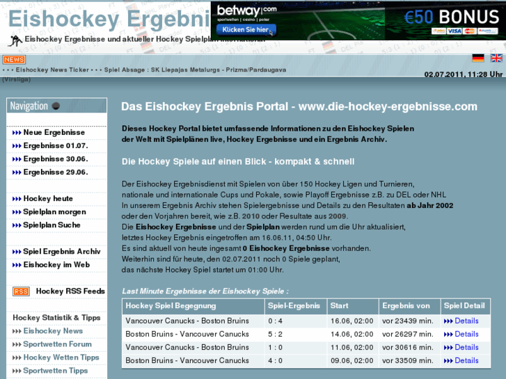 www.die-hockey-ergebnisse.com