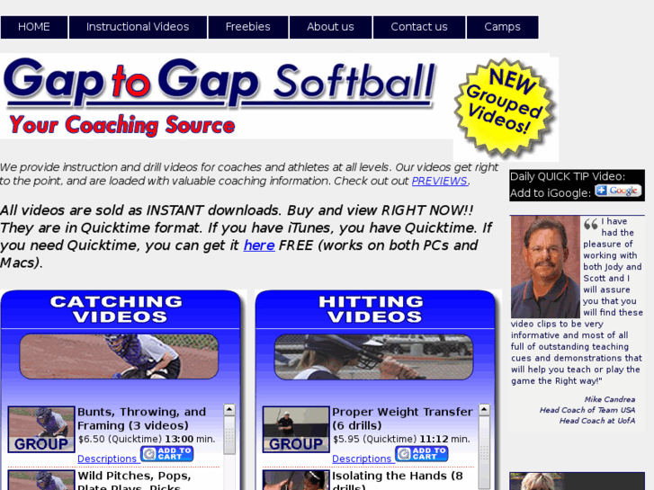 www.gaptogapsoftball.com