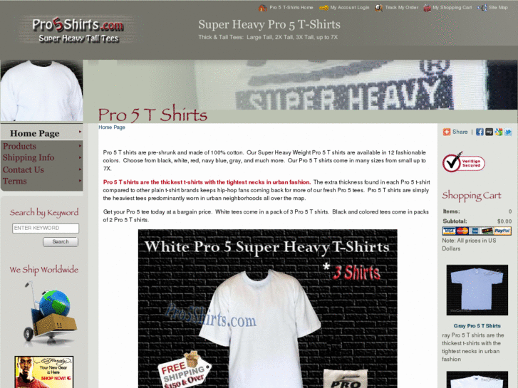 www.pro5shirts.com