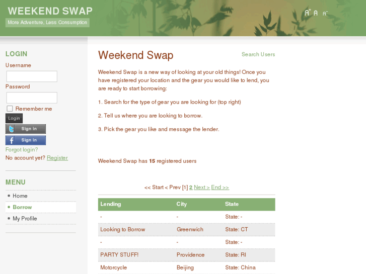 www.weekendswap.com