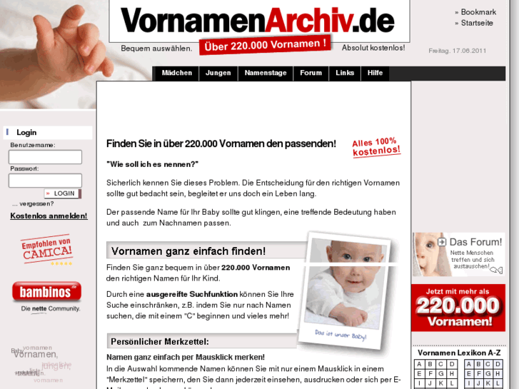 www.vornamenarchiv.de