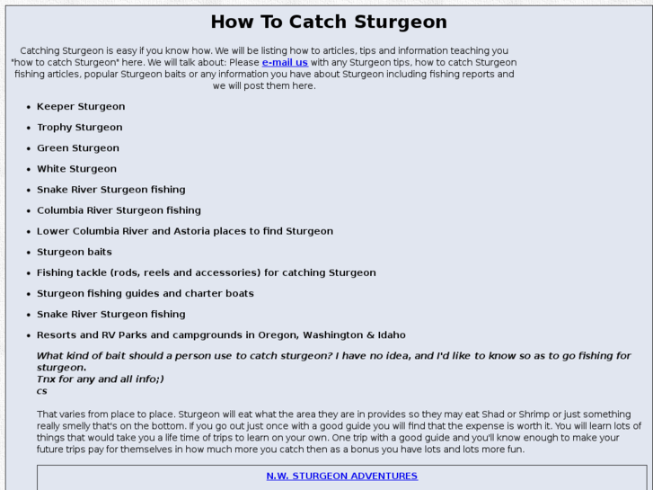 www.howtocatchsturgeon.com