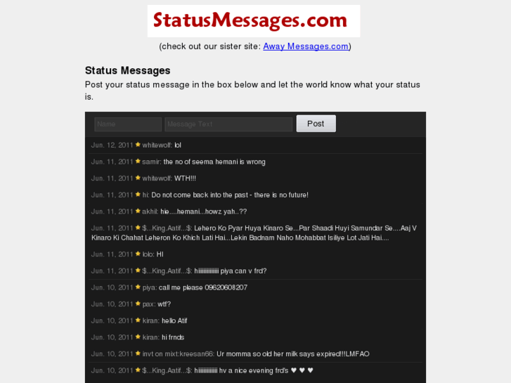 www.customstatusmessages.com