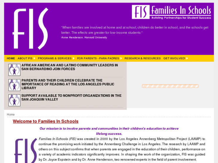 www.familiesinschools.org