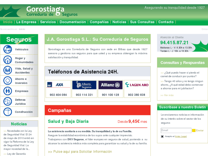 www.gorostiagaseguros.es