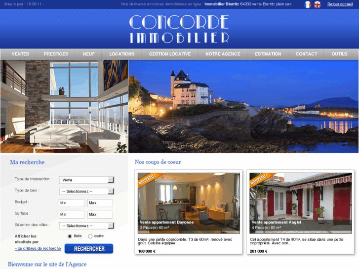 www.concorde-immobilier-biarritz.com