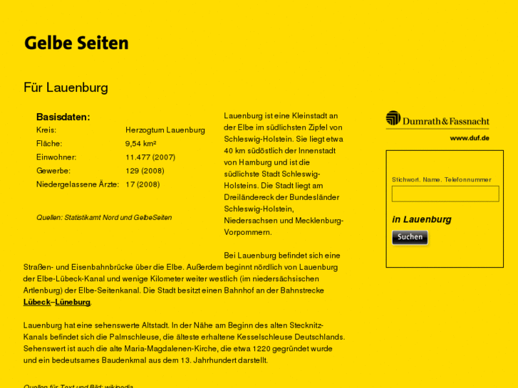 www.gelbeseiten-lauenburg.com