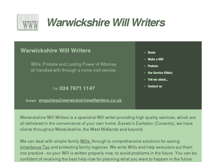 www.warwickshirewillwriters.co.uk