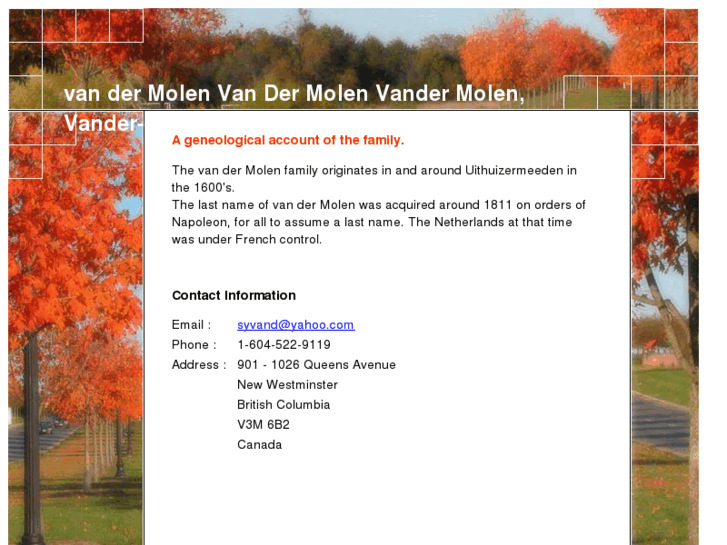 www.vander-molen.org