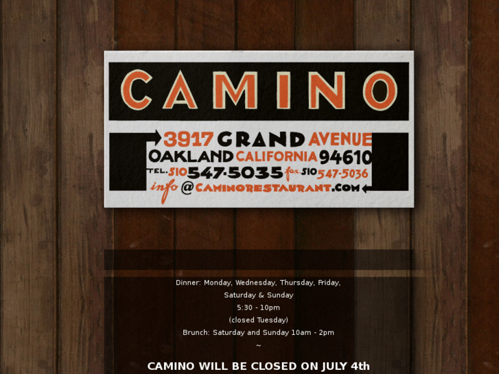 www.caminorestaurant.com