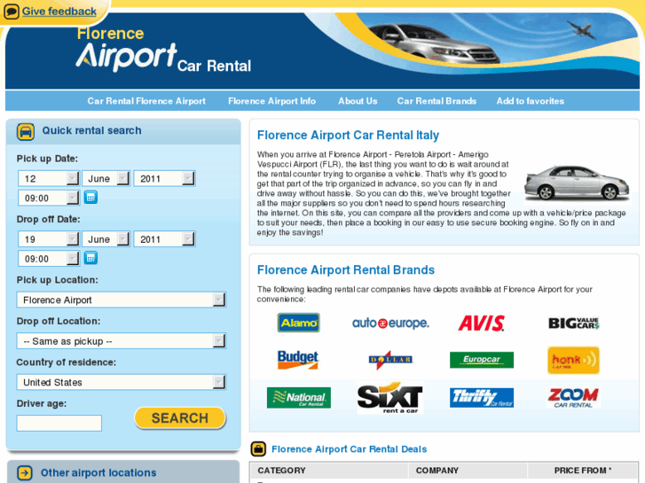 www.florenceairportcarrental.com