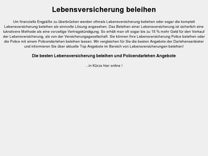 www.lebensversicherungbeleihen.org