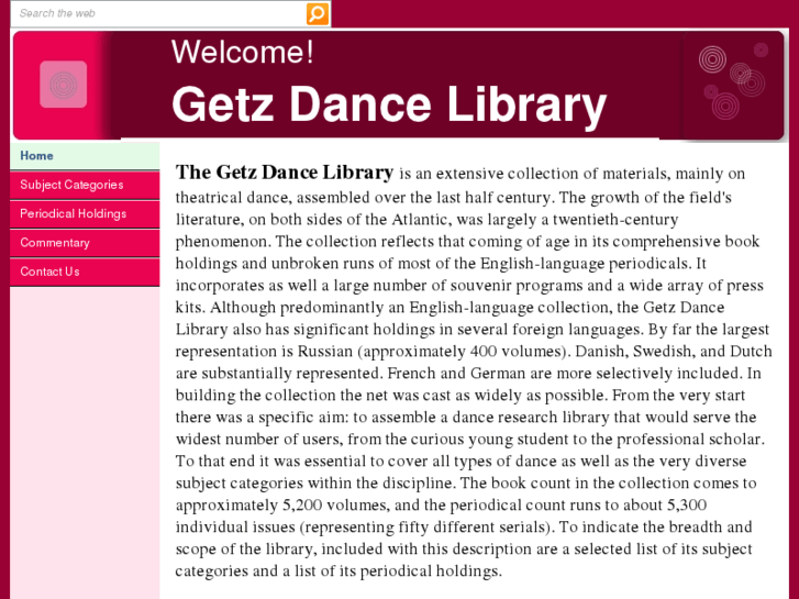 www.getzdancelibrary.com