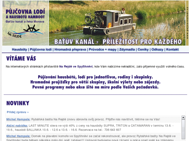 www.pujcovnalodi.cz