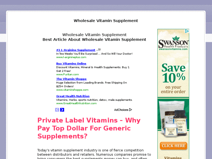 www.wholesalevitaminsupplement.net