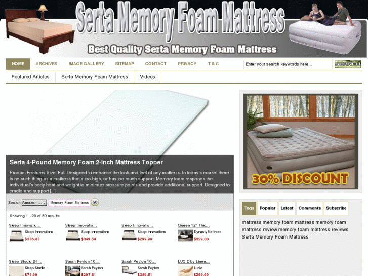 www.sertamemoryfoammattress.com