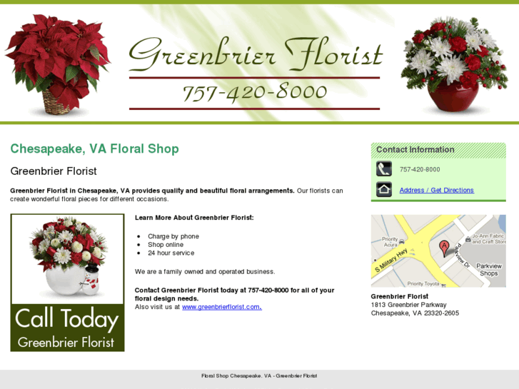 www.chesapeakegreenbrierflorist.com