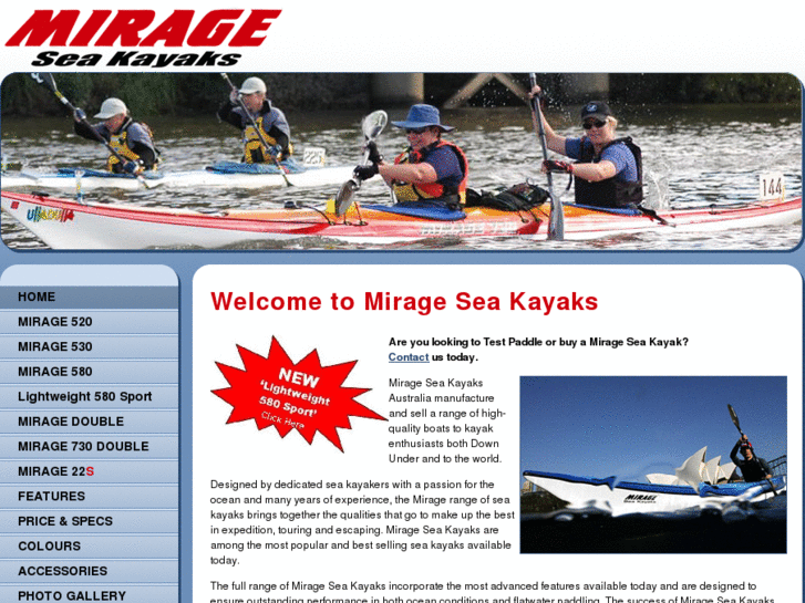 www.mirageseakayaks.com