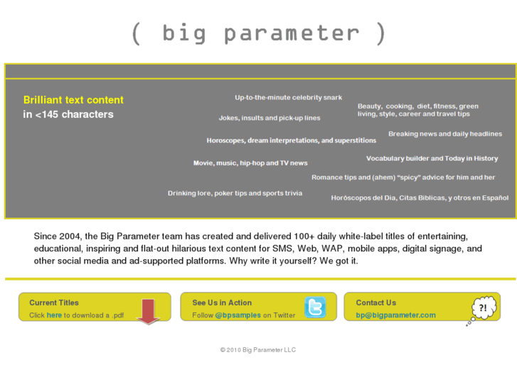 www.bigparameter.com