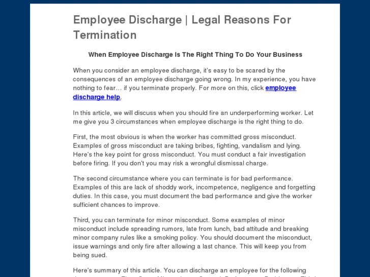 www.employee-discharge.com