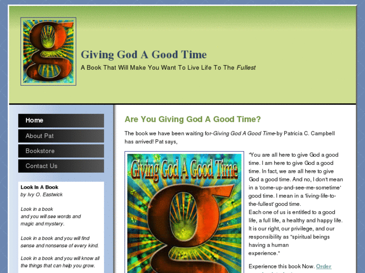 www.givinggodagoodtime.com