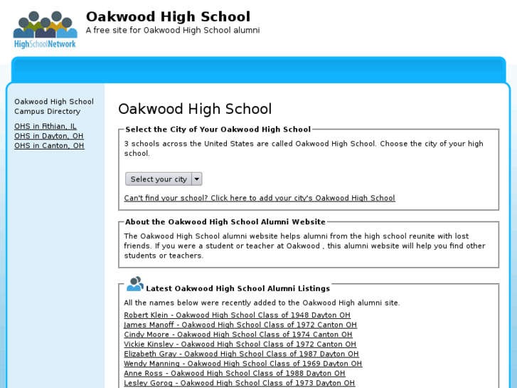 www.oakwoodhighschoolalumni.com