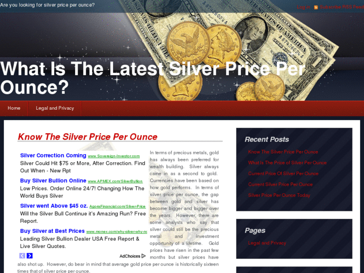 www.silverpriceperounce.org