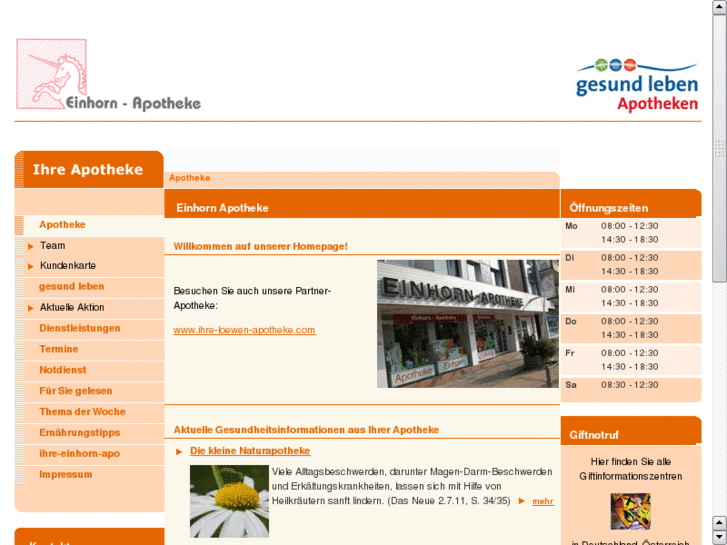 www.ihre-einhorn-apotheke.com