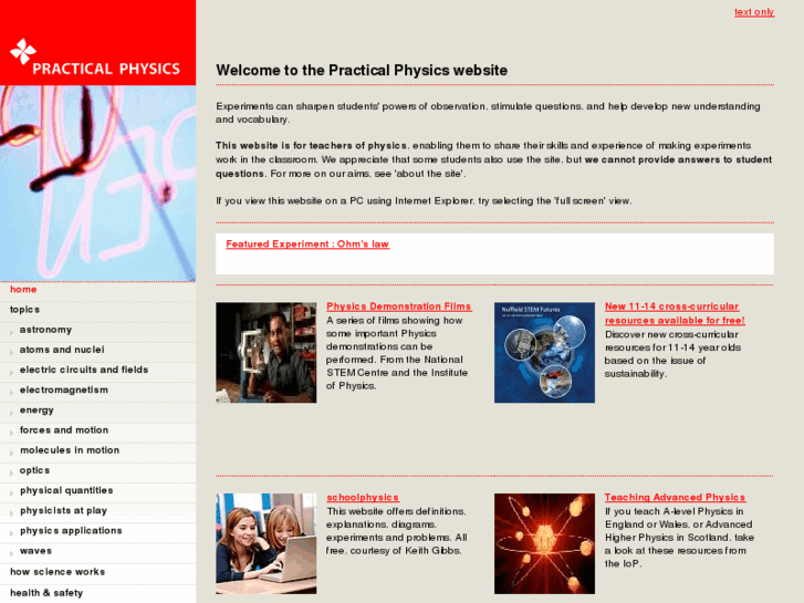 www.practicalphysics.org