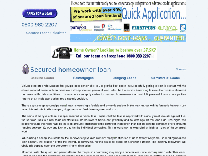 www.securedhomeownerloan.me.uk