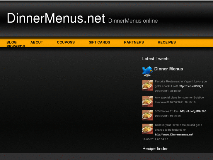 www.dinnermenus.net