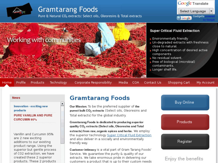 www.gramtarangfoods.in