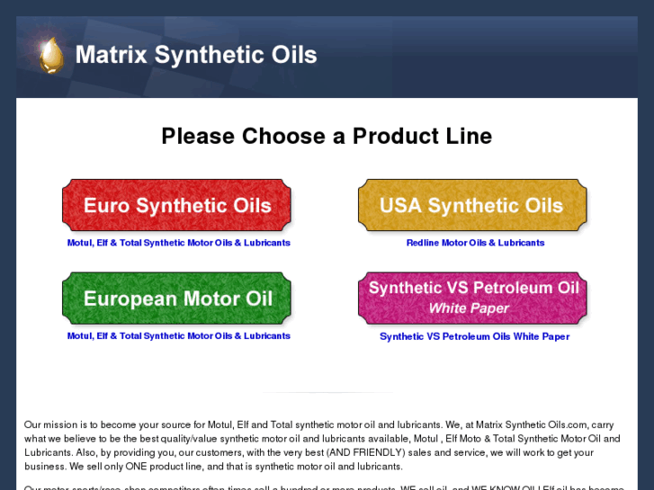 www.matrixsyntheticoils.com