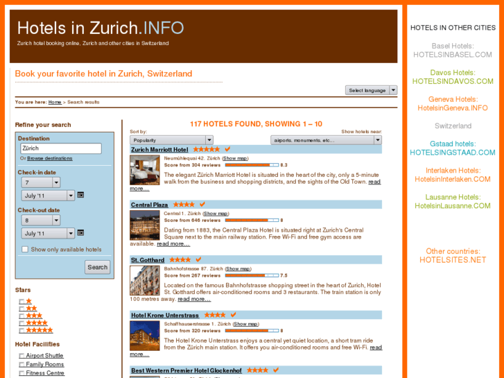 www.zurichhoteles.com