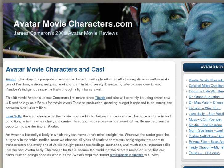 www.avatarmoviecharacters.com