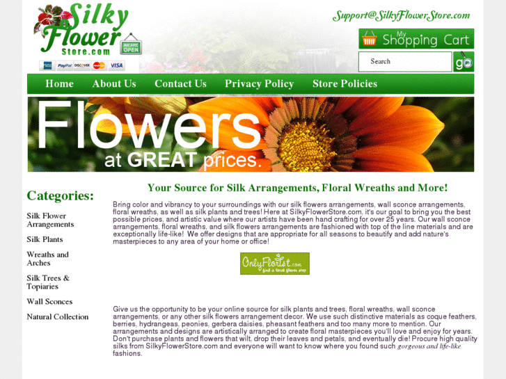 www.silkyflowerstore.com