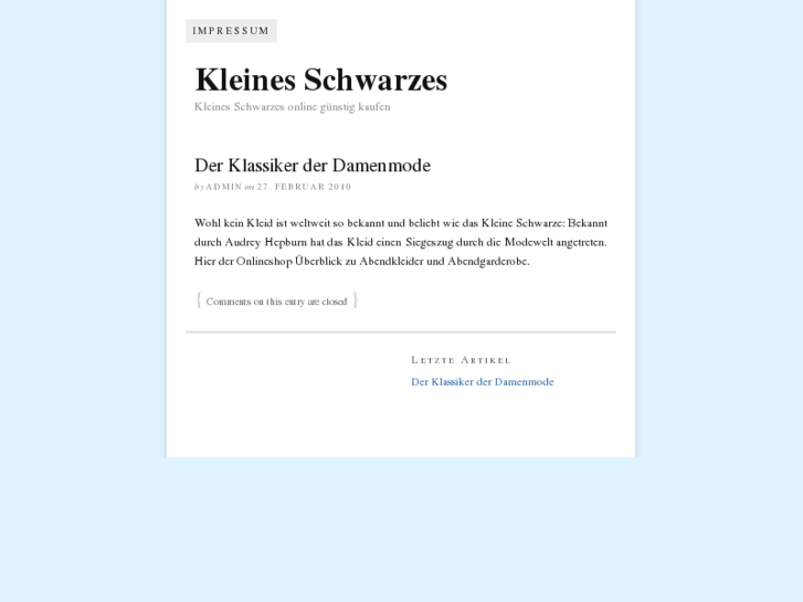 www.kleinesschwarzes.net