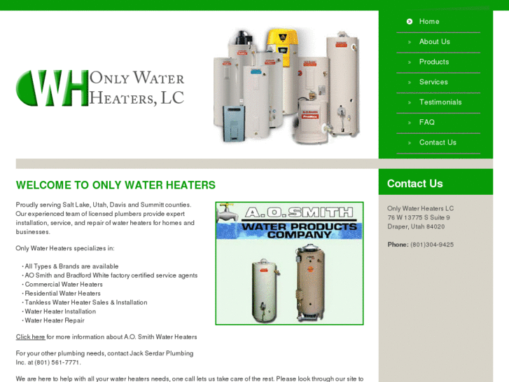 www.onlywaterheatersutah.com