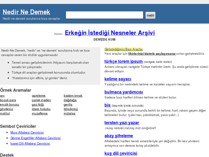 www.nedirnedemek.com