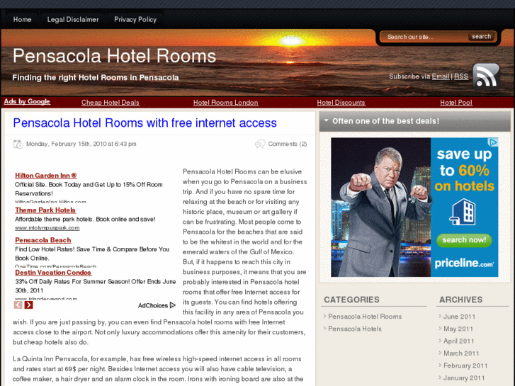 www.pensacolahotelrooms.net