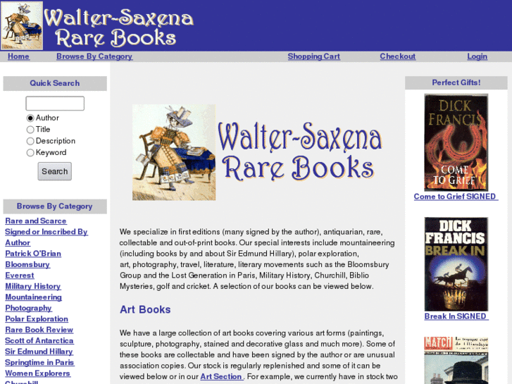 www.walter-saxenararebooks.com