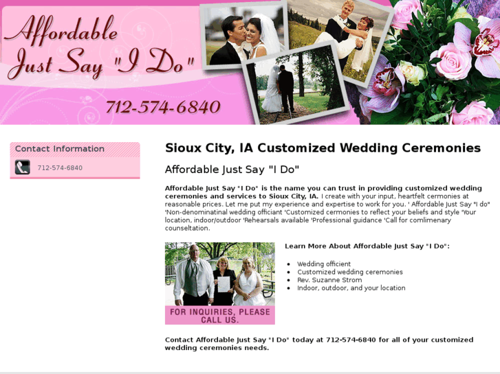 www.affordablejustsayido.com